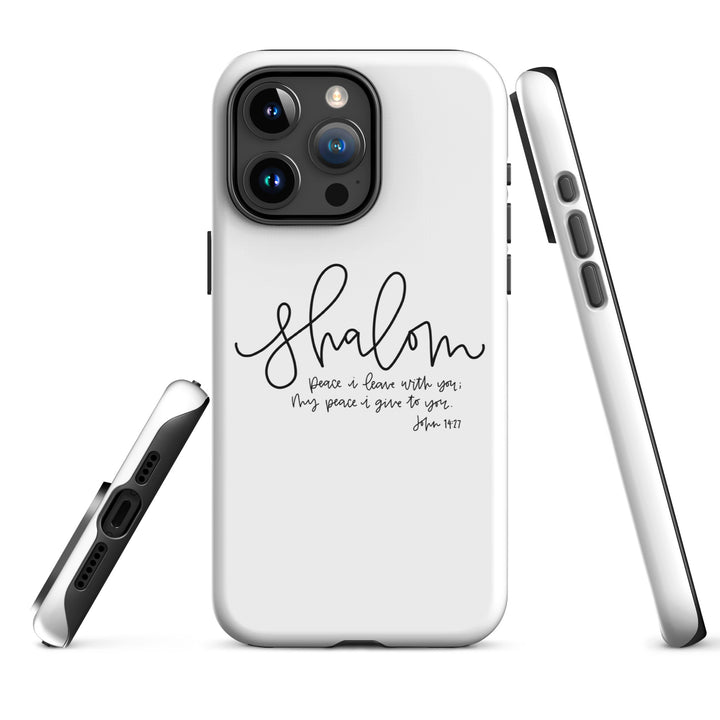 Christian Phone Case Shalom White for iPhone® iPhone® Phone Cases   