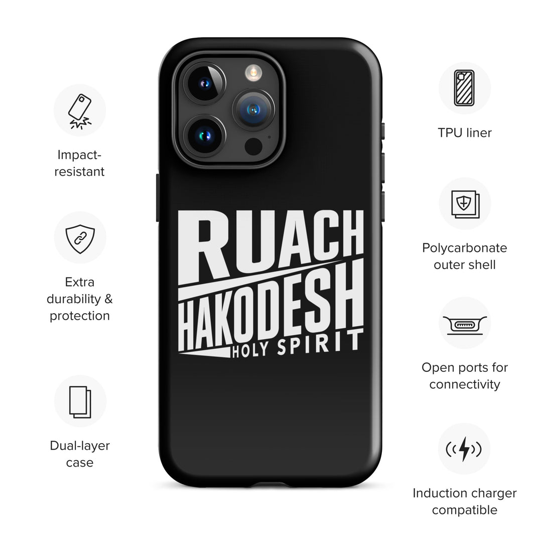 Christian Phone Case Ruach Hakodesh Holy Spirit Black for iPhone® iPhone® Phone Cases   