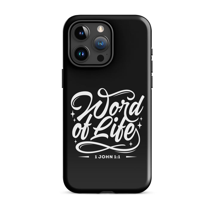 Christian Phone Case Word of Life Black for iPhone® iPhone® Phone Cases Glossy iPhone 15 Pro Max 