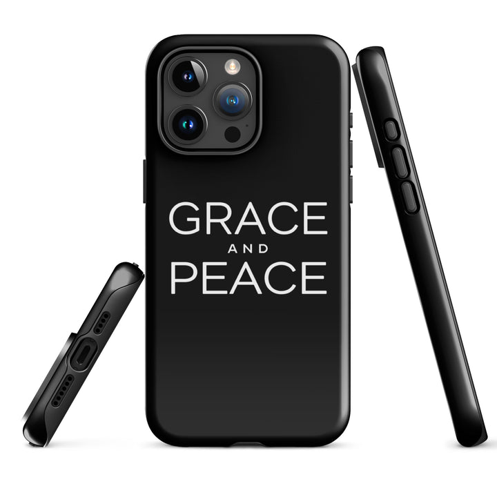 Christian Phone Case Grace and Peace Black for iPhone® iPhone® Phone Cases   