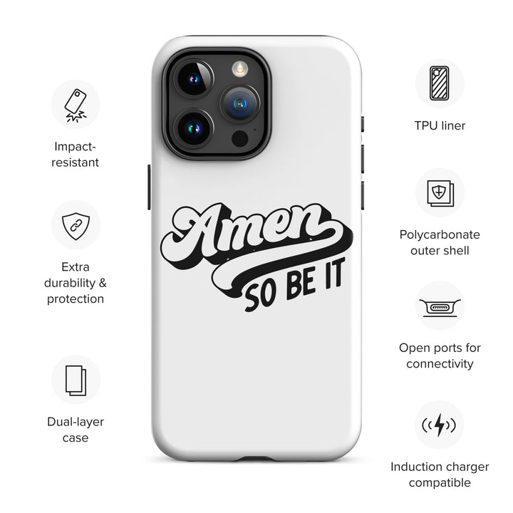 Christian Phone Case Amen So Be It White for iPhone® iPhone® Phone Cases   