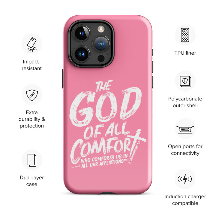 Christian Phone Case God of All Comfort Pink for iPhone® iPhone® Phone Cases   