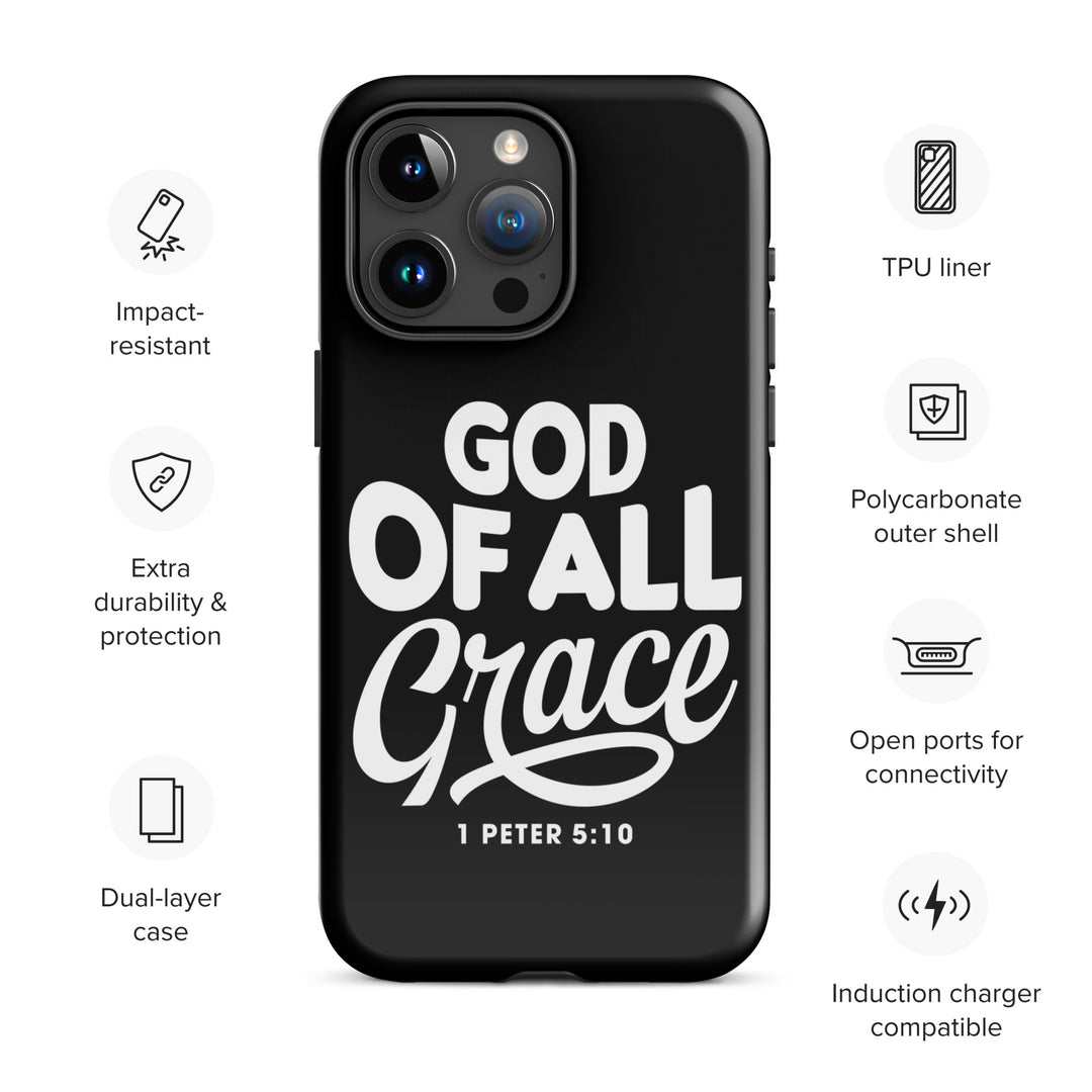 Christian Phone Case God of All Grace Black for iPhone® iPhone® Phone Cases   