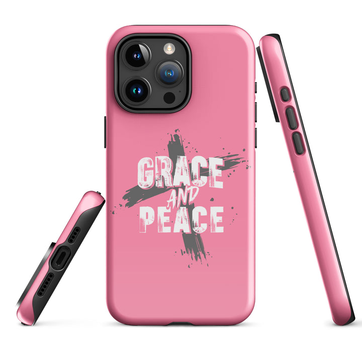 Christian Phone Case Grace and Peace Cross Pink for iPhone® iPhone® Phone Cases   