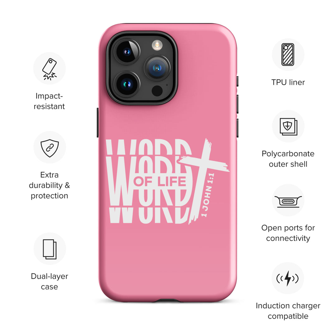 Christian Phone Case Word of Life Cross Pink for iPhone® iPhone® Phone Cases   