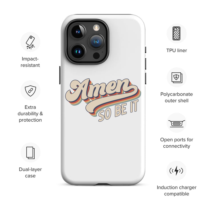 Christian Phone Case Amen So Be It White for iPhone® iPhone® Phone Cases   