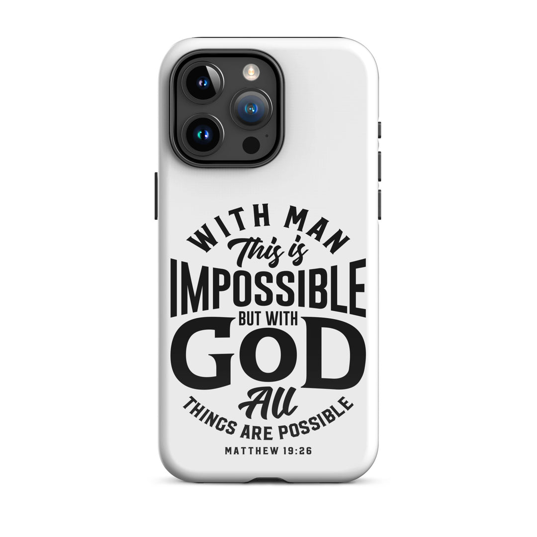 Christian Phone Case All Things Possible White for iPhone® iPhone® Phone Cases Glossy iPhone 15 Pro Max 