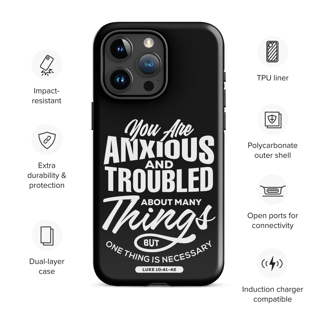 Christian Phone Case Anxious And Troubled Black for iPhone® iPhone® Phone Cases   