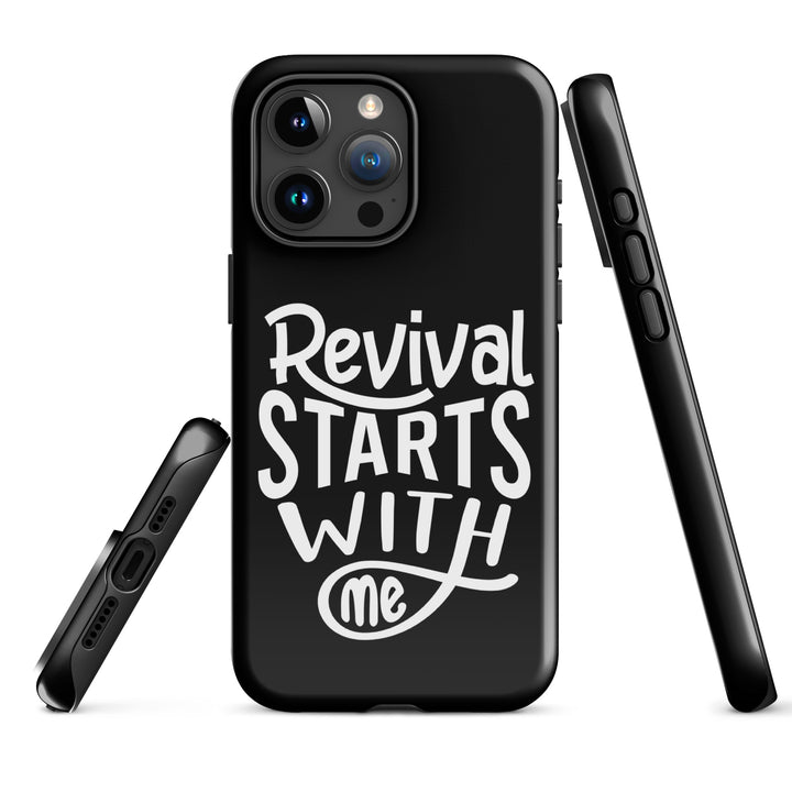 Christian Phone Case Revival Starts With Me Black for iPhone® iPhone® Phone Cases   