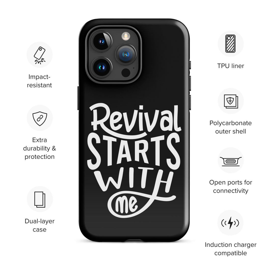 Christian Phone Case Revival Starts With Me Black for iPhone® iPhone® Phone Cases   