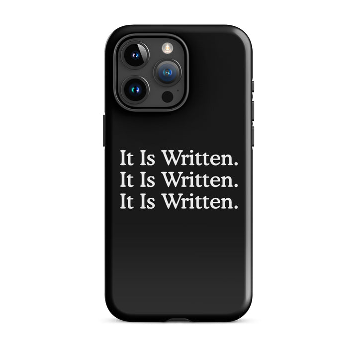 Christian Phone Case It Is Written Black for iPhone® iPhone® Phone Cases Glossy iPhone 15 Pro Max 