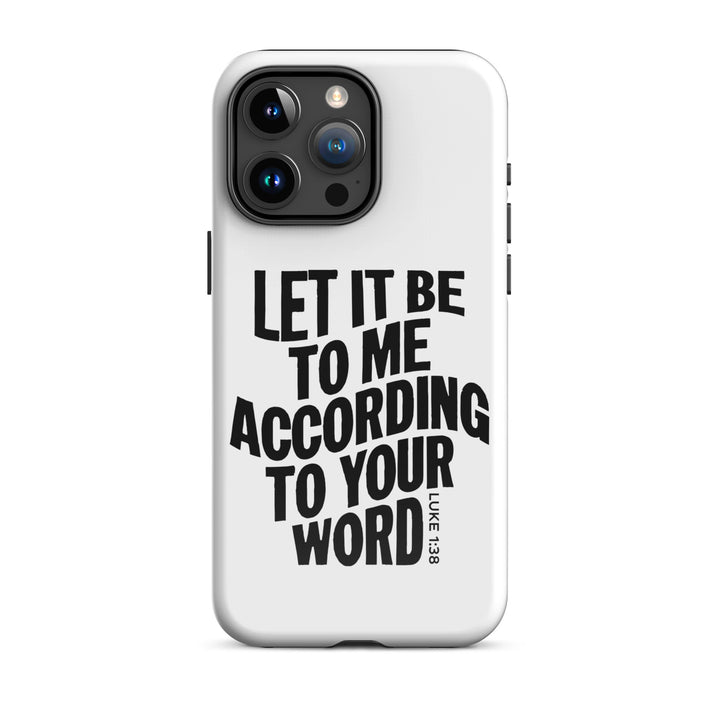 Christian Phone Case According To Your Word White for iPhone® iPhone® Phone Cases Glossy iPhone 15 Pro Max 