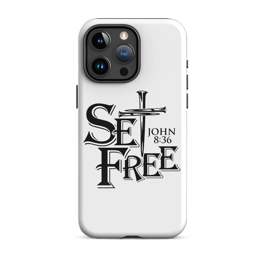 Christian Phone Case Set Free White for iPhone® iPhone® Phone Cases Glossy iPhone 15 Pro Max 