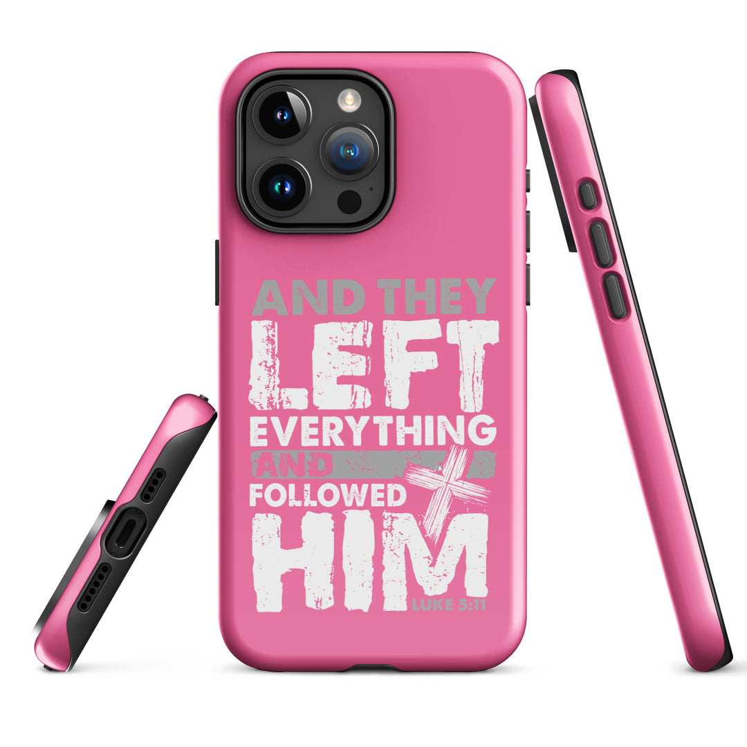 Christian Phone Case Left Everything Cross Pink for iPhone® iPhone® Phone Cases   