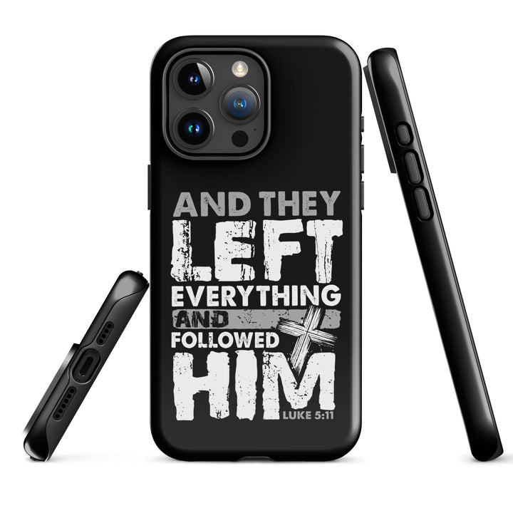 Christian Phone Case Left Everything Cross Black for iPhone® iPhone® Phone Cases   