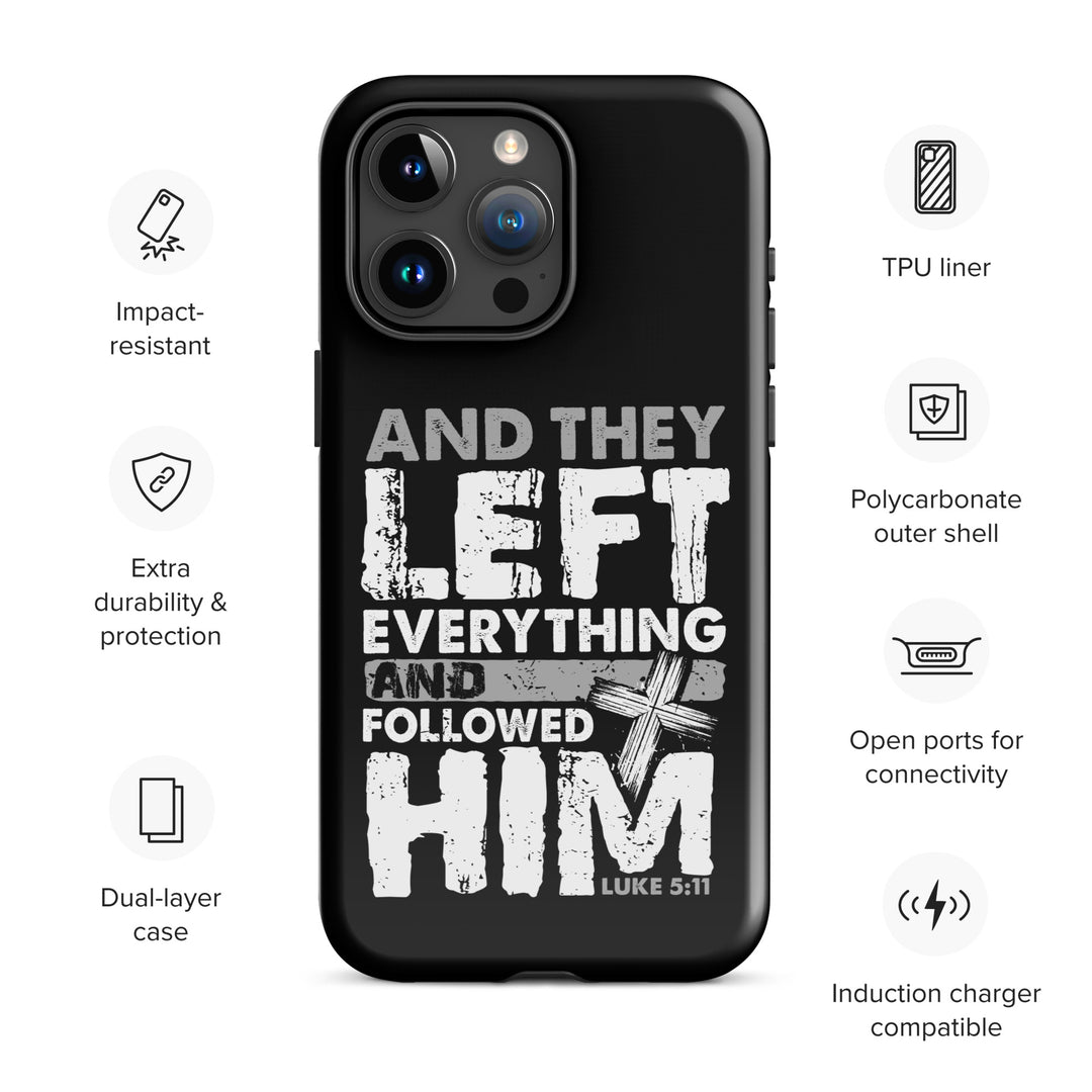 Christian Phone Case Left Everything Cross Black for iPhone® iPhone® Phone Cases   