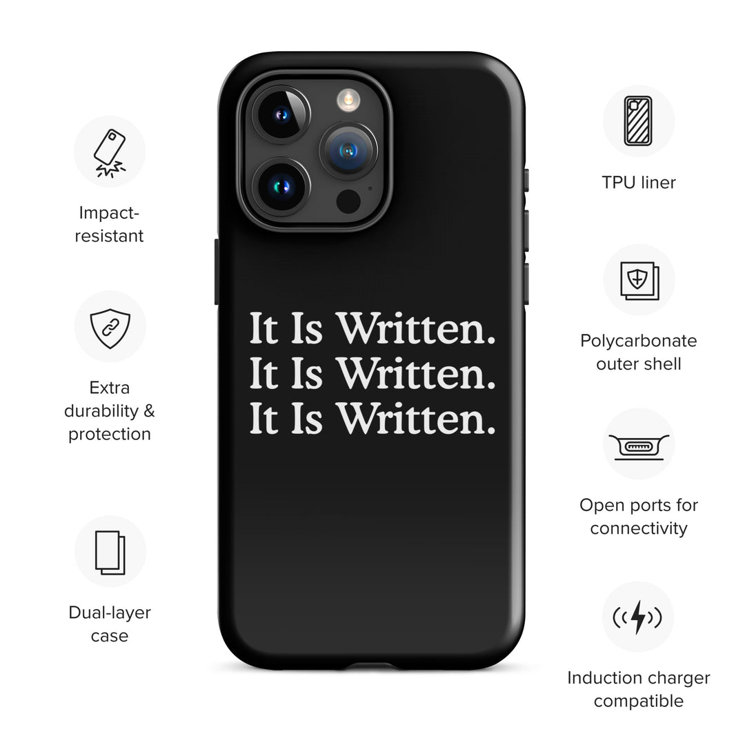 Christian Phone Case It Is Written Black for iPhone® iPhone® Phone Cases   