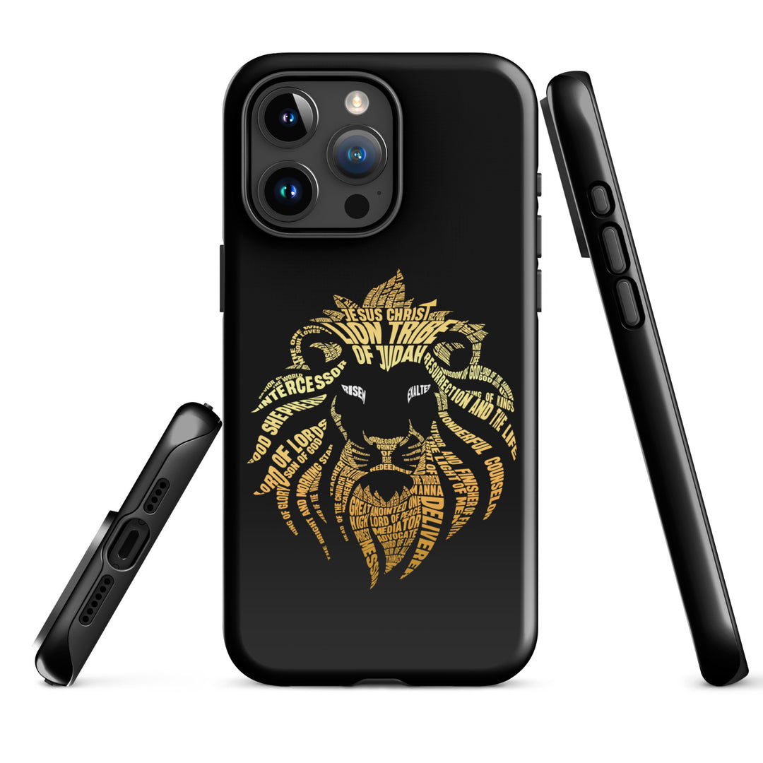 Christian Phone Case Lion Word Cloud Black for iPhone® iPhone® Phone Cases   