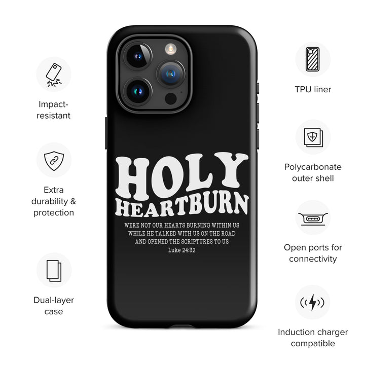 Christian Phone Case Holy Heartburn Black for iPhone® iPhone® Phone Cases   