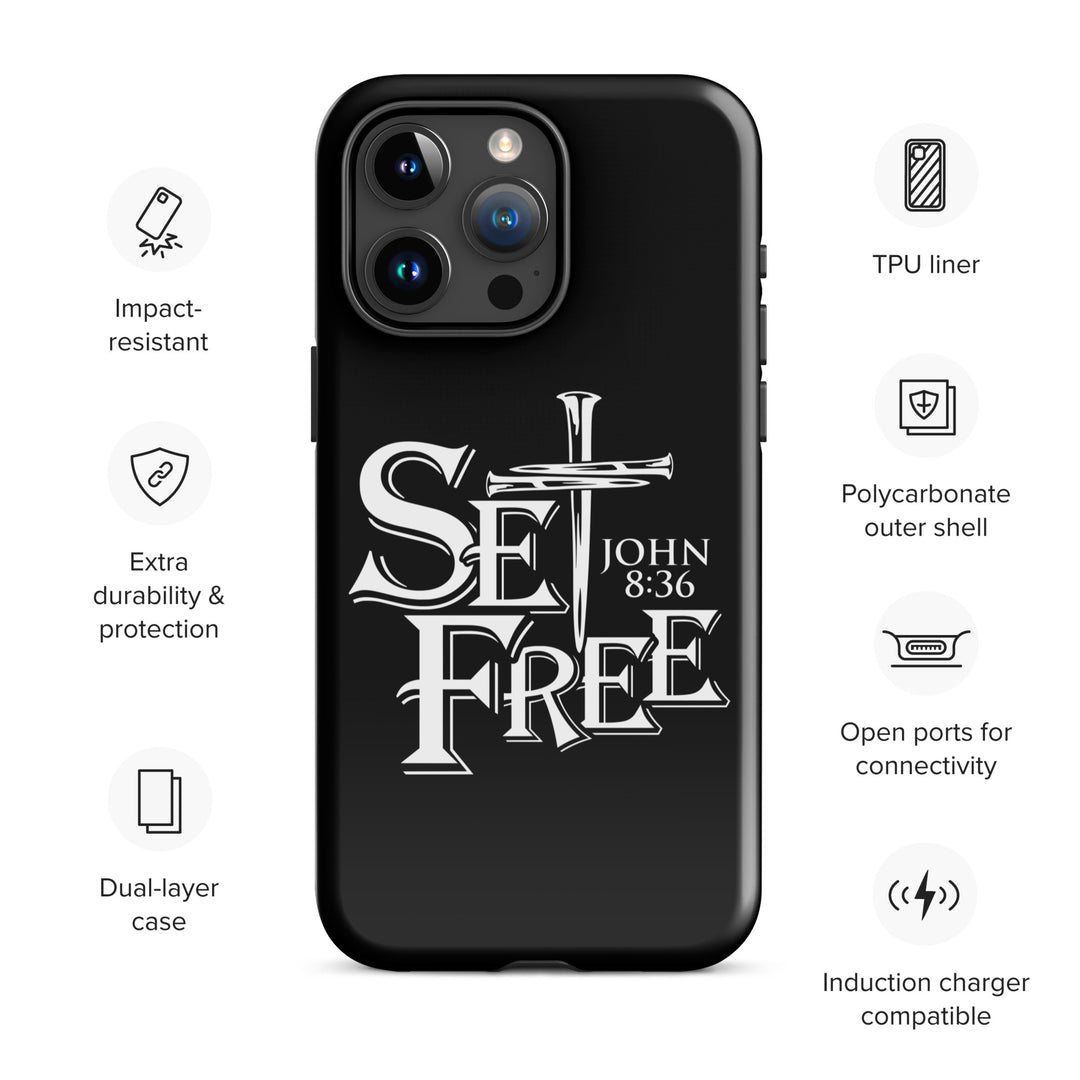 Christian Phone Case Set Free Black for iPhone® iPhone® Phone Cases   