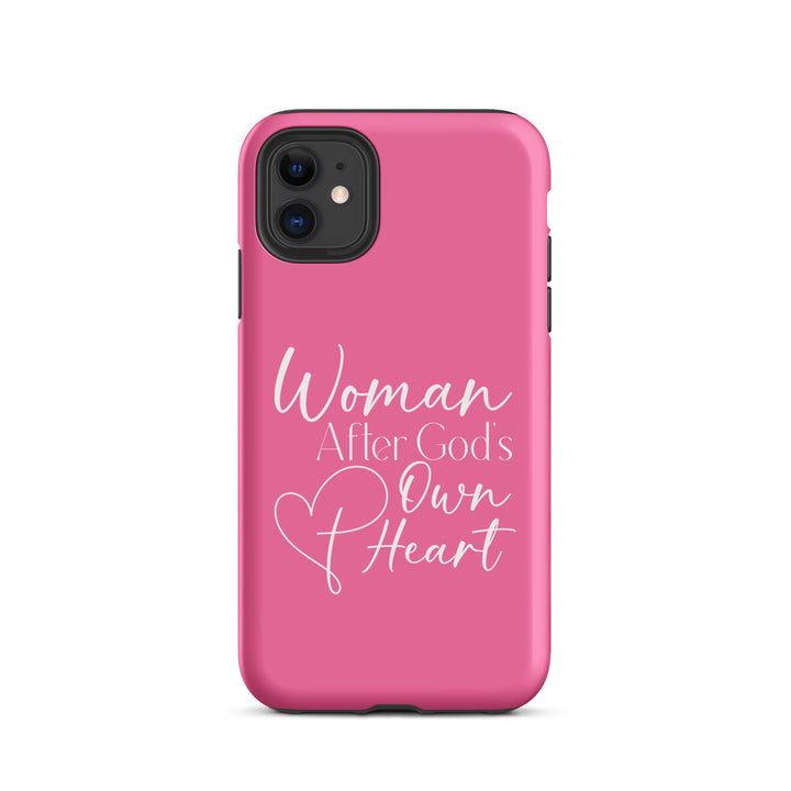 Christian Phone Case Woman After God's Heart Pink for iPhone® iPhone® Phone Cases Matte iPhone 11 