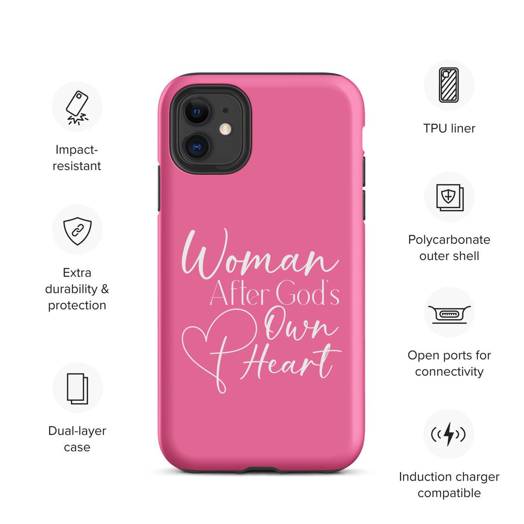 Christian Phone Case Woman After God's Heart Pink for iPhone® iPhone® Phone Cases   