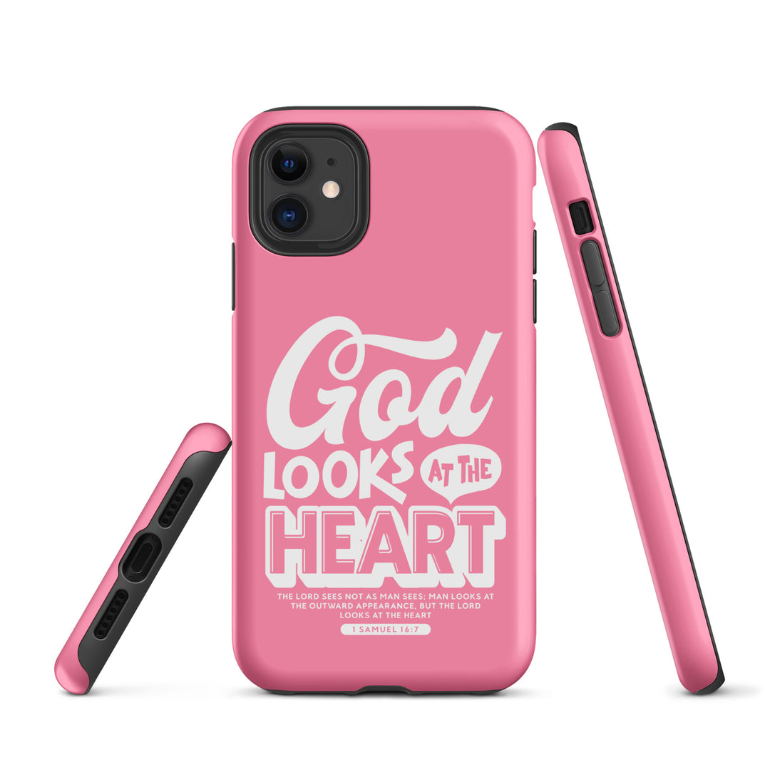 Christian Phone Case God Looks At Heart for iPhone® iPhone® Phone Cases   