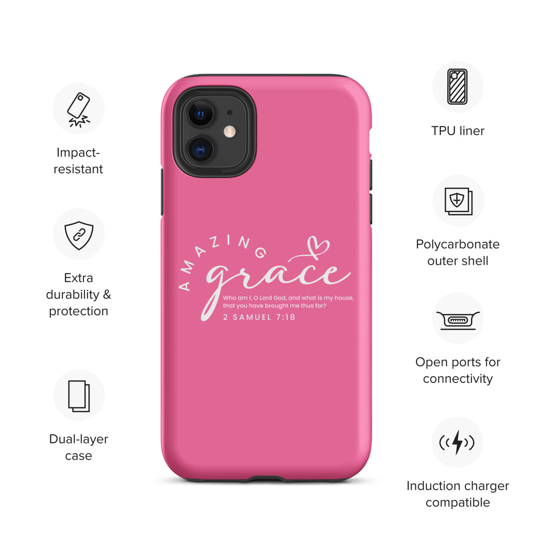 Christian Phone Case Amazing Grace Pink for iPhone® iPhone® Phone Cases   