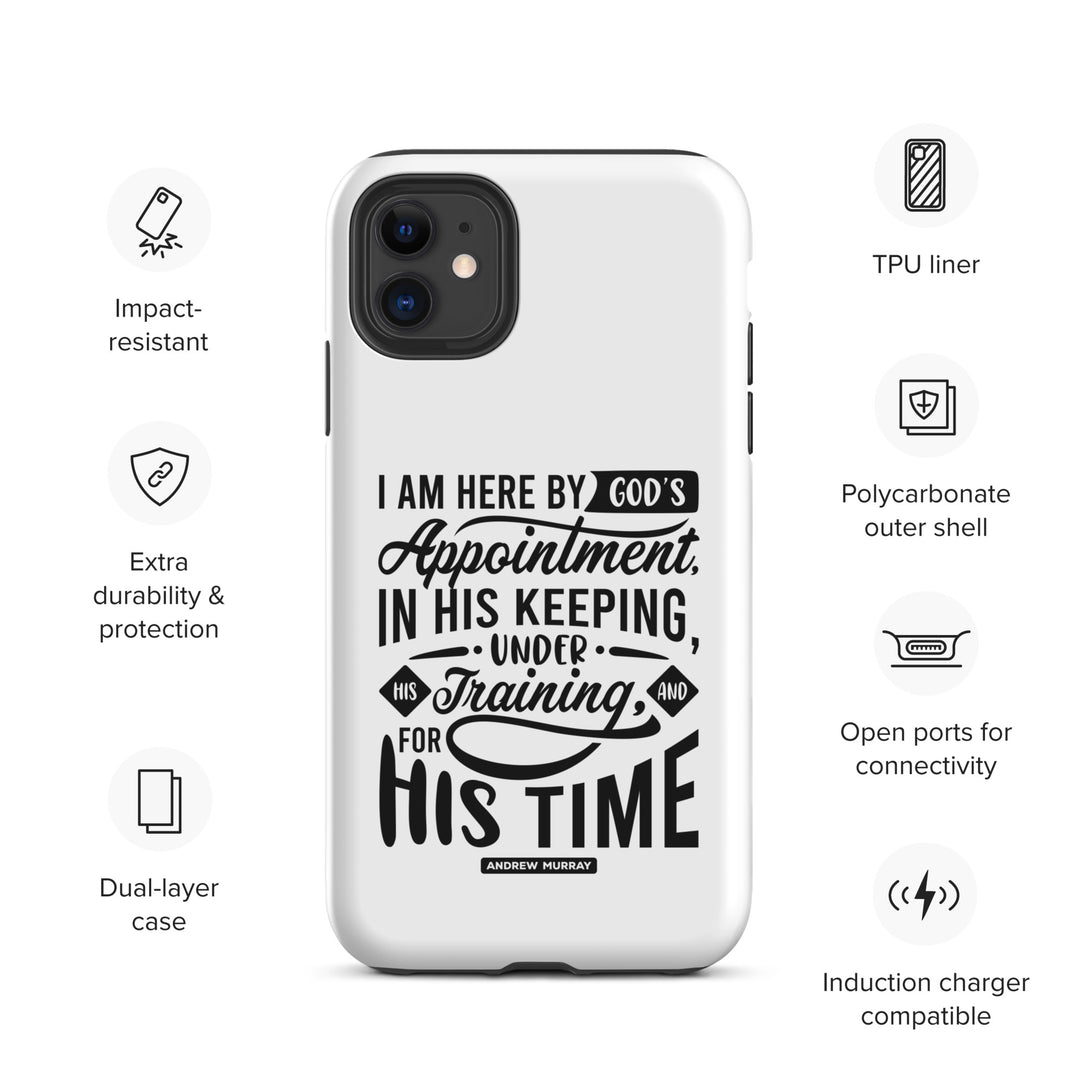 Christian Phone Case His Time White for iPhone® iPhone® Phone Cases   