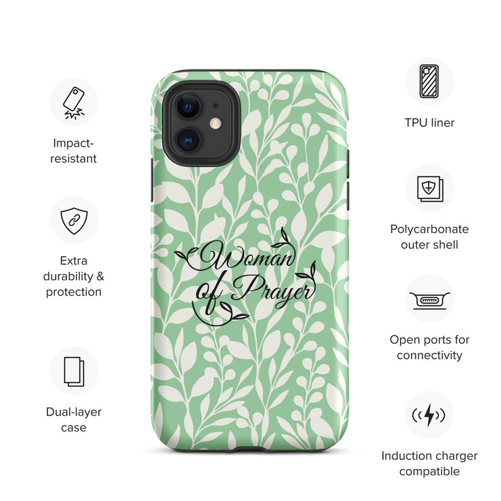 Christian Phone Case Woman of Prayer Green for iPhone® iPhone® Phone Cases   