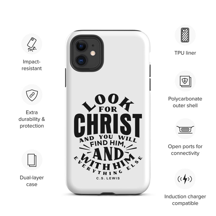 Christian Phone Case Look For Christ White for iPhone® iPhone® Phone Cases   