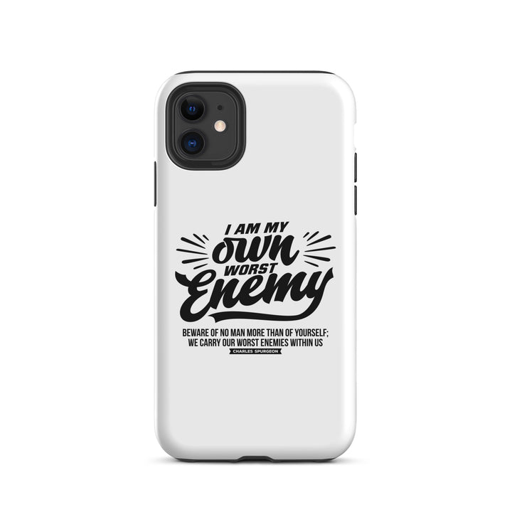 Christian Phone Case Worst Enemy White for iPhone® iPhone® Phone Cases Matte iPhone 11 