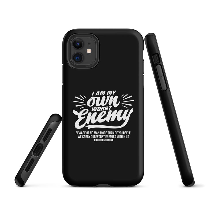 Christian Phone Case Worst Enemy Black for iPhone® iPhone® Phone Cases   