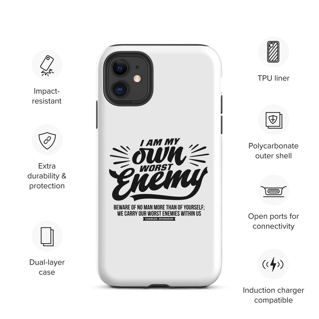 Christian Phone Case Worst Enemy White for iPhone® iPhone® Phone Cases   