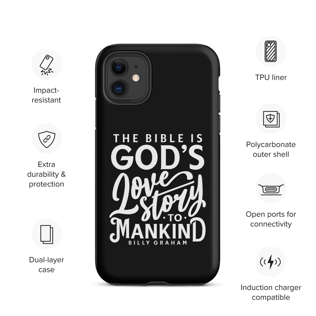 Christian Phone Case God's Love Story Black for iPhone® iPhone® Phone Cases   