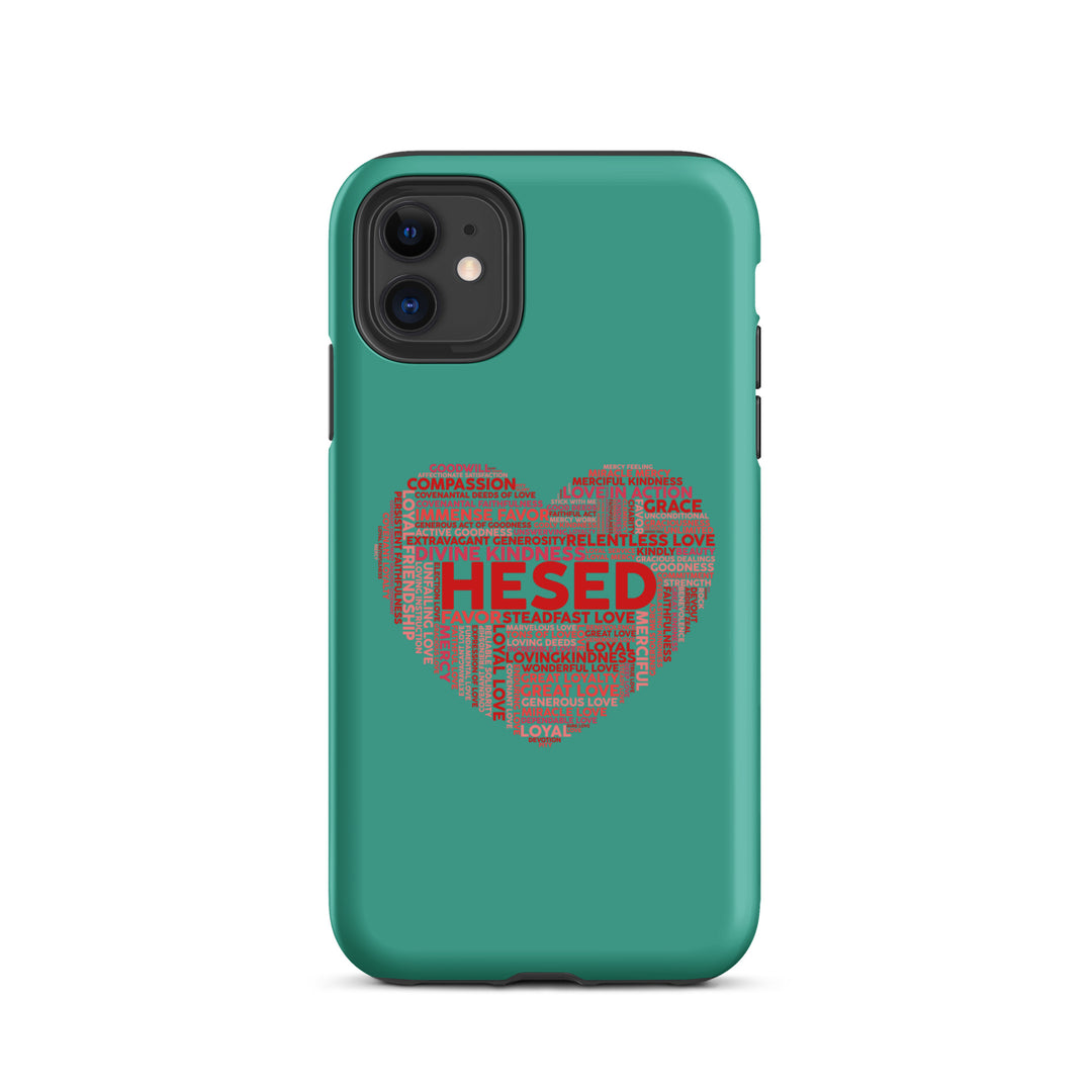 Christian Phone Case Hesed Heart Teal for iPhone® iPhone® Phone Cases Matte iPhone 11 