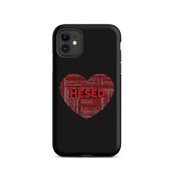 Christian Phone Case Hesed Heart Black for iPhone® iPhone® Phone Cases Matte iPhone 11 