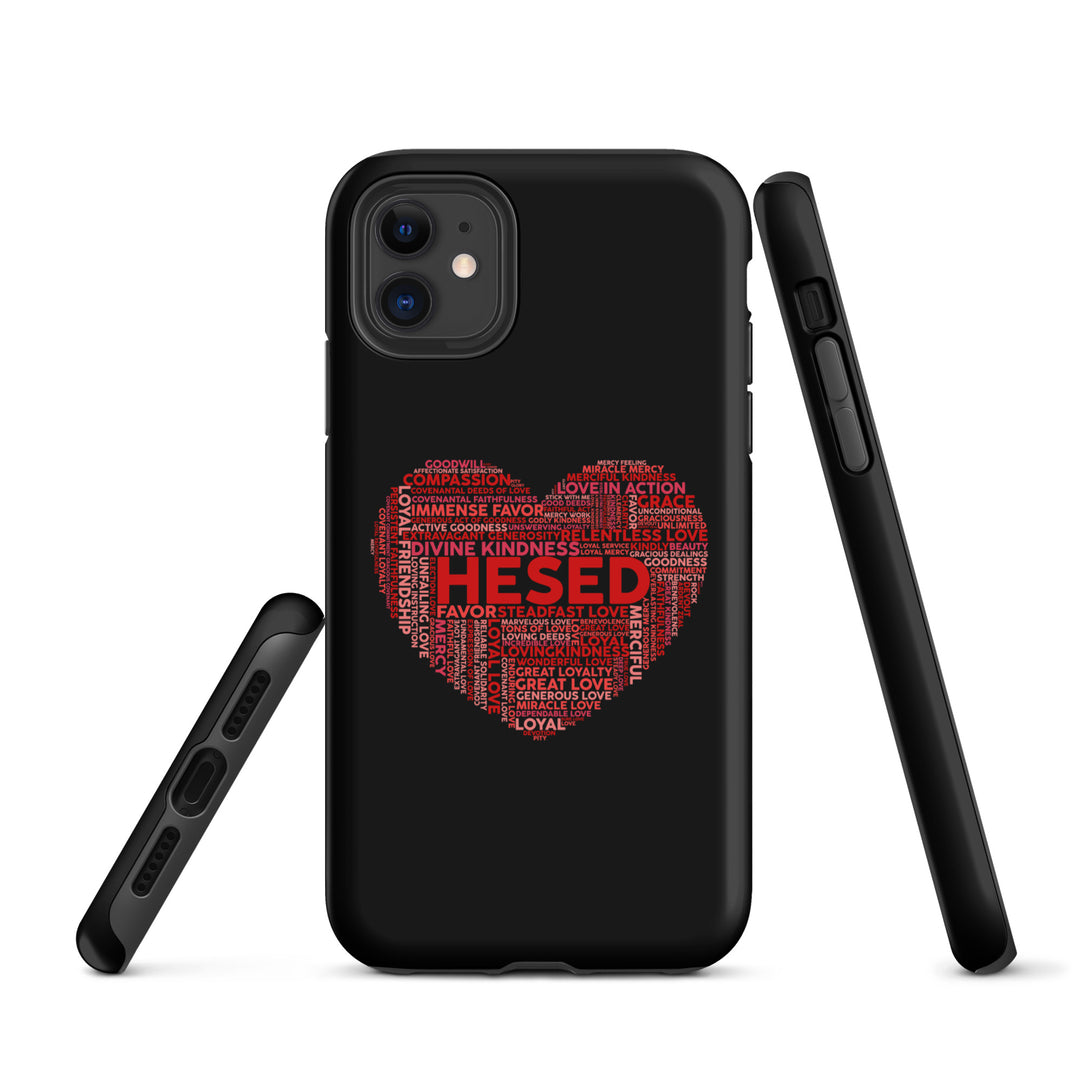 Christian Phone Case Hesed Heart Black for iPhone® iPhone® Phone Cases   