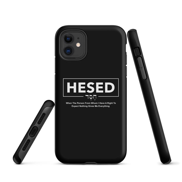 Christian Phone Case Hesed Everything Black for iPhone® iPhone® Phone Cases   