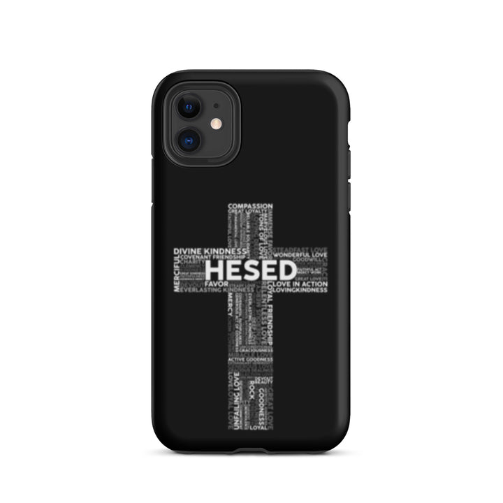 Christian Phone Case Hesed Cross Black for iPhone® iPhone® Phone Cases Matte iPhone 11 