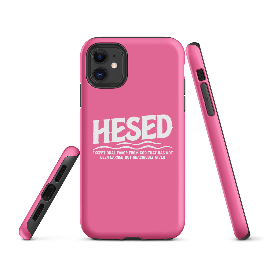 Christian Phone Case Hesed Exceptional Favor Pink for iPhone® iPhone® Phone Cases   