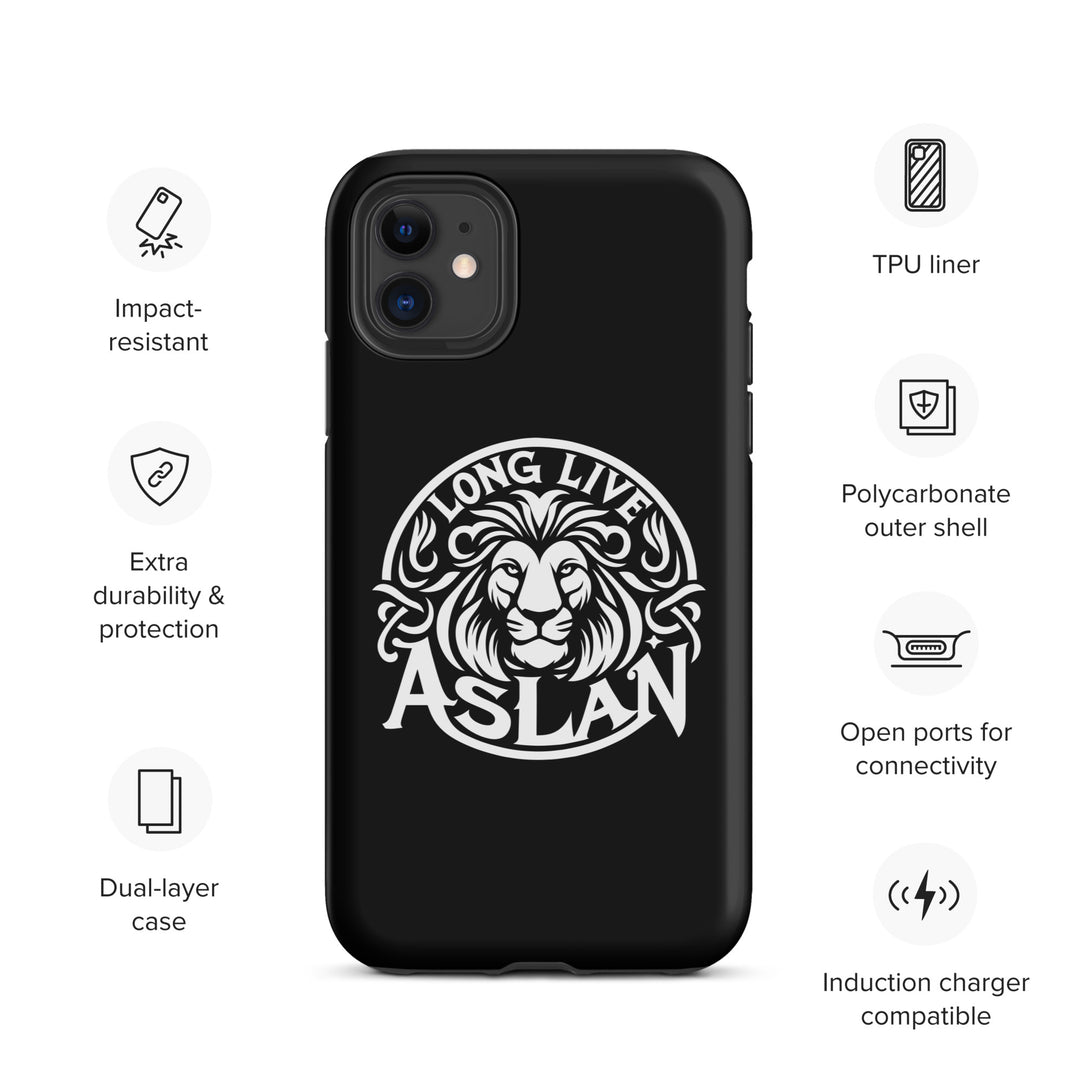 Christian Phone Case Long Live Aslan Black for iPhone® iPhone® Phone Cases   