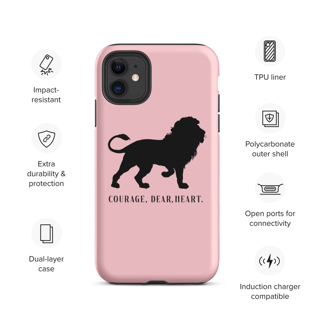 Christian Phone Case Courage Dear Heart Pink for iPhone® iPhone® Phone Cases   