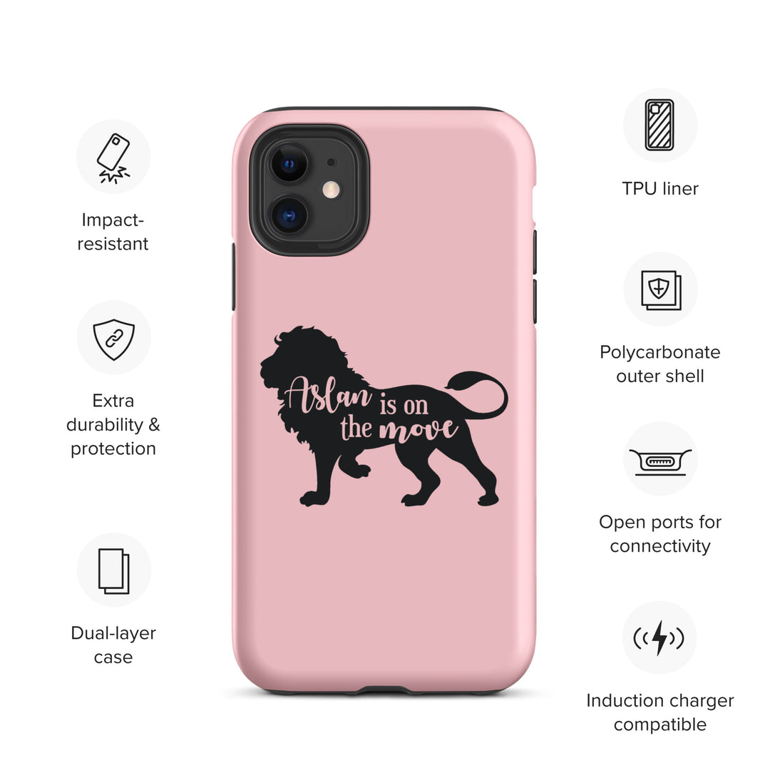 Christian Phone Case Aslan Is On Move Pink for iPhone® iPhone® Phone Cases   