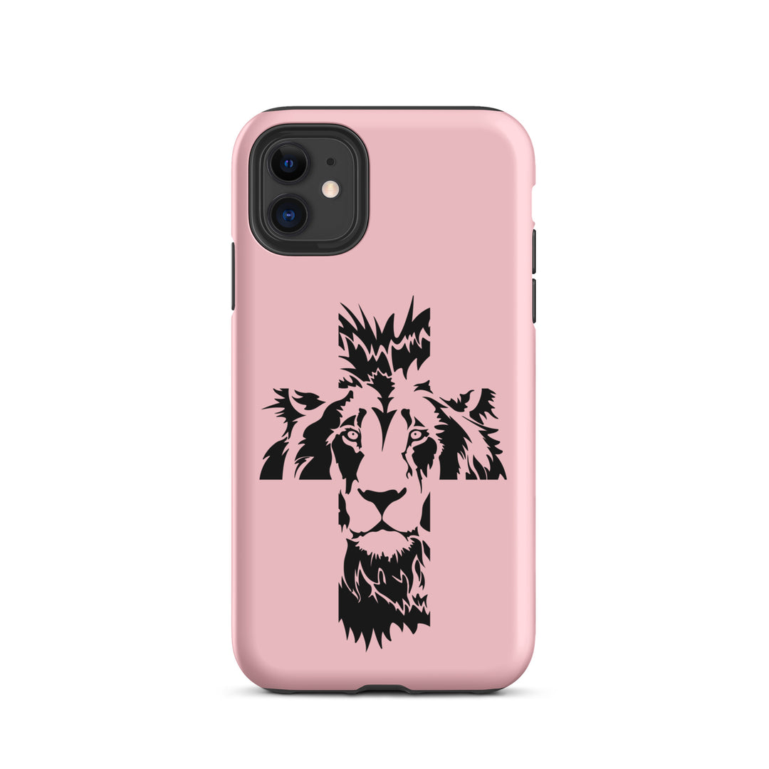 Christian Phone Case Aslan Cross Pink for iPhone® iPhone® Phone Cases Matte iPhone 11 