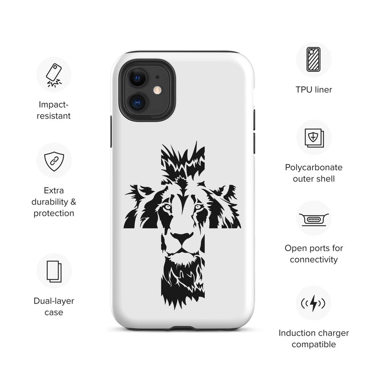 Christian Phone Case Aslan Cross White for iPhone® iPhone® Phone Cases   