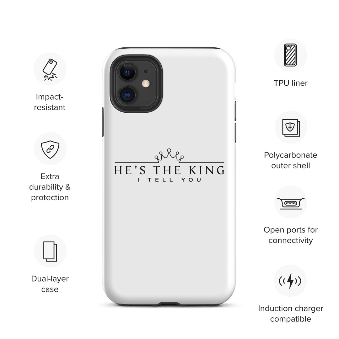 Christian Phone Case He's The King White for iPhone® iPhone® Phone Cases   