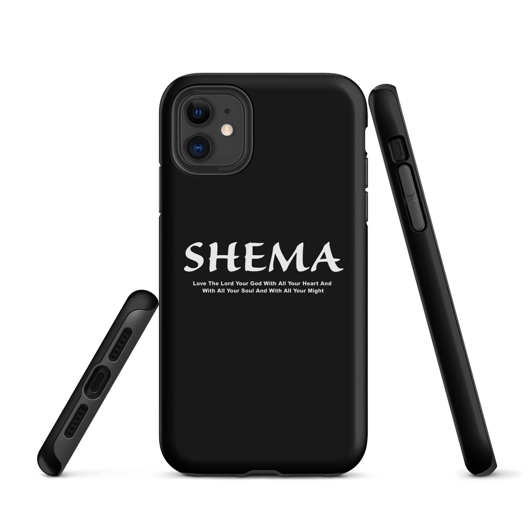 Christian Phone Case Shema Love The Lord Black  for iPhone® iPhone® Phone Cases   