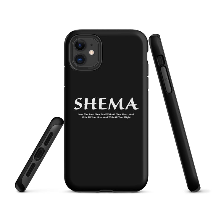 Christian Phone Case Shema Love The Lord Black  for iPhone® iPhone® Phone Cases   