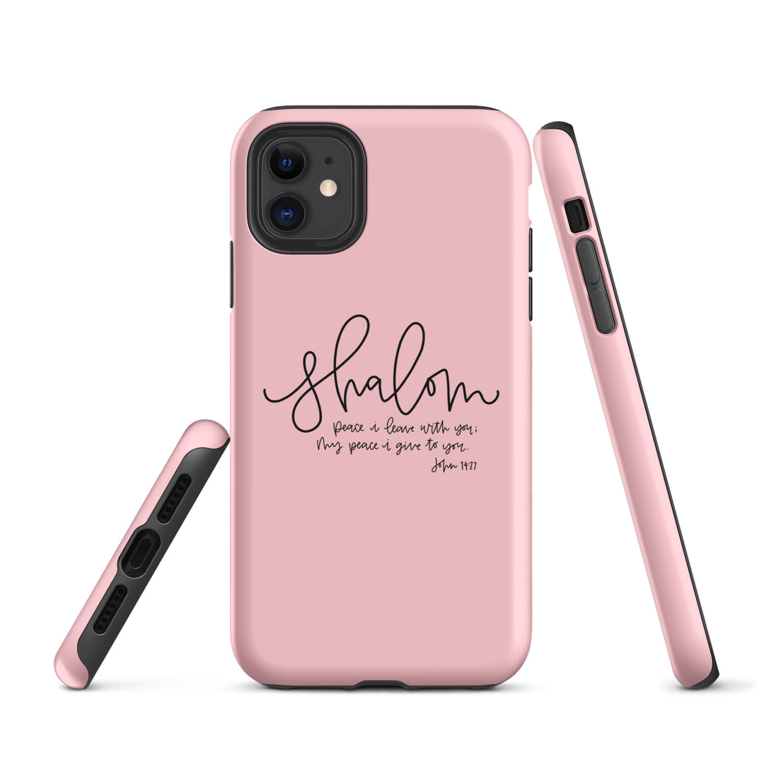 Christian Phone Case Shalom Pink for iPhone® iPhone® Phone Cases   